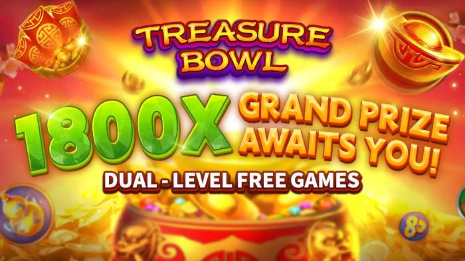 Multiplicadores Treasure Bowl cjogo - 7777x Máximo com Tigela Dourada